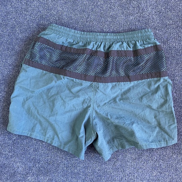 Vintage Stefano Swim Shorts Mens Medium Green Colorblock Mesh Lined Trunks - Picture 3 of 8